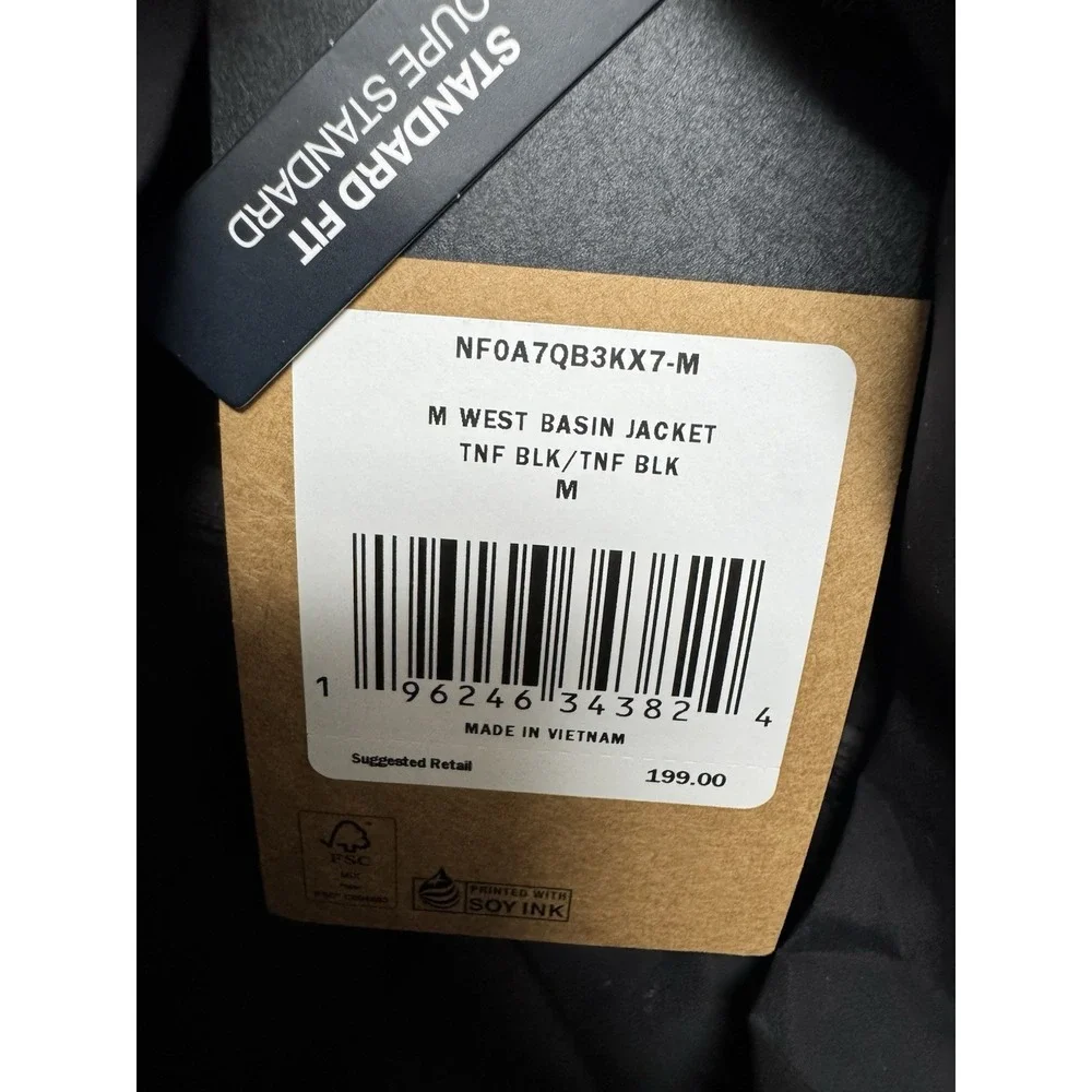 The North Face West‎ Basin DryVent Jacket NFOA7QB3KX7 Men's Size M